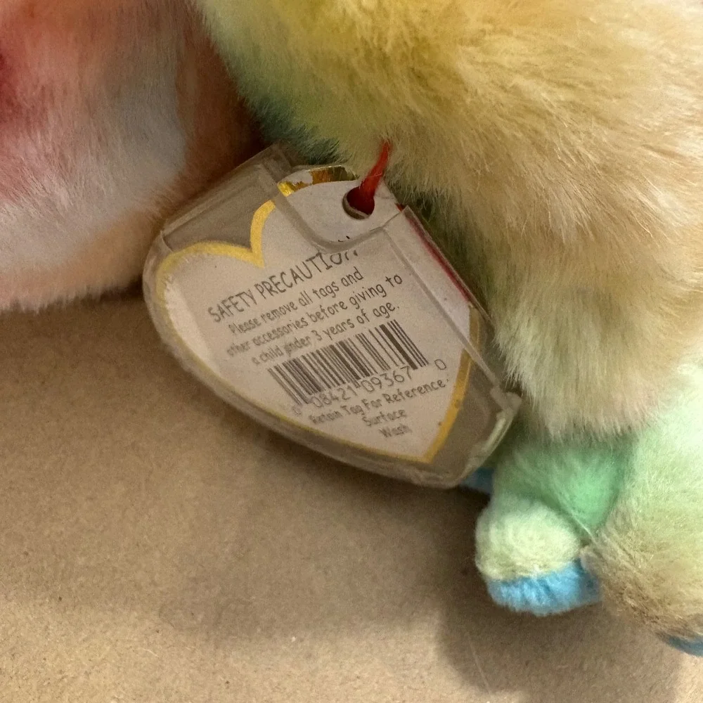 Ty Beanie Baby Buddy Rainbow‎ Chameleon Lizard Plush Stuffed Animal Toy